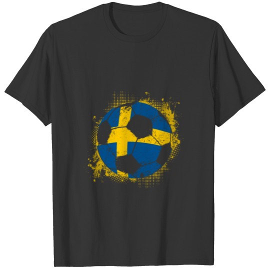 (Gift) Sweden distress soccer 003 T-shirt
