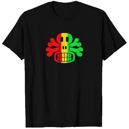 RASTA SKULL AND CROSSBONES T Shirts