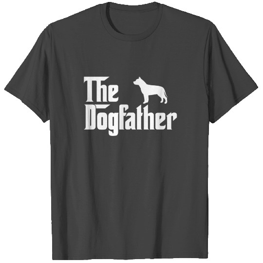 The Dogfather Pit bull T Shirts Funny Father Dog Lover Gift