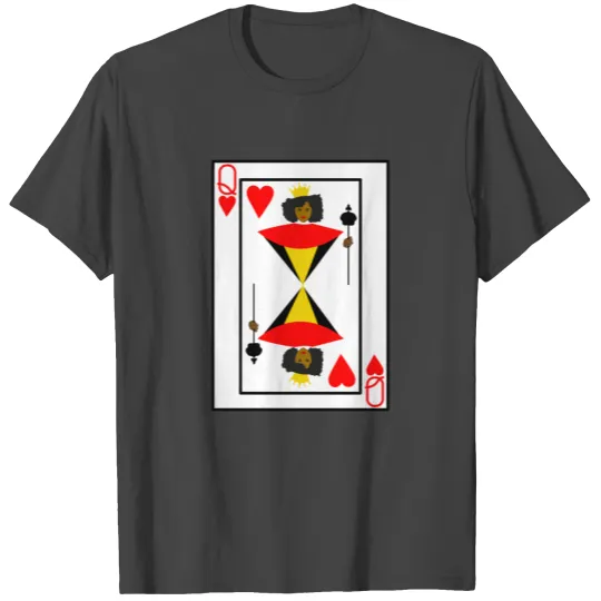 Black Queen of Hearts T Shirts
