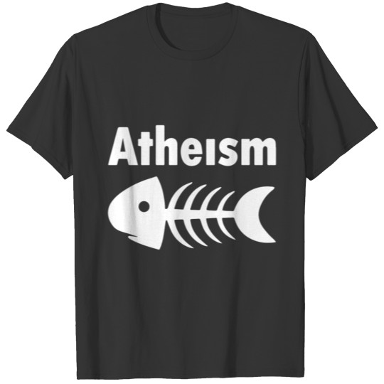Atheism Fish Skeleton Mens Funny Atheist T-shirt