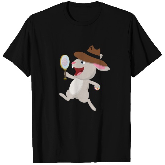 Happy Funny Bunny Searches for Easter Eggs T Shirts