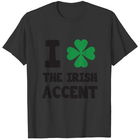 Cute I (Shamrock Graphic) The Irish Accent T Shirts