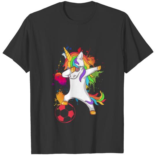 Dabbing soccer unicorn T Shirts