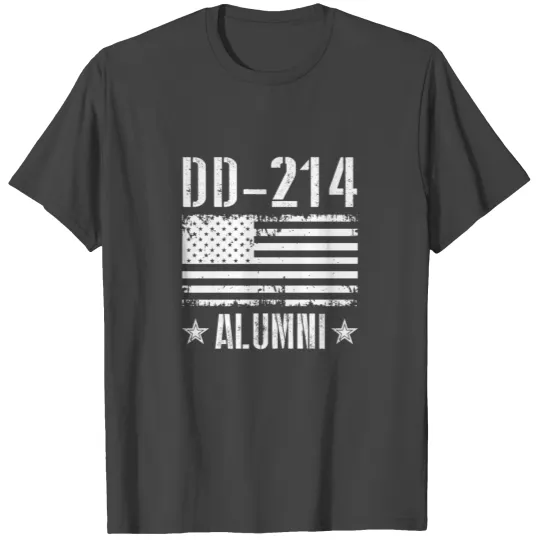 DD-214 Alumni - Armed Forces Patriot USA Flag T Shirts