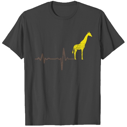Heartbeat giraffe gift T Shirts