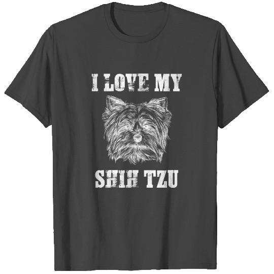 I Love My Shih Tzu Dog Lover T Shirts