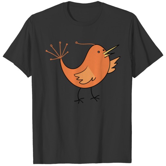 Funny cartoon bird fun vector image illustration T Shirts