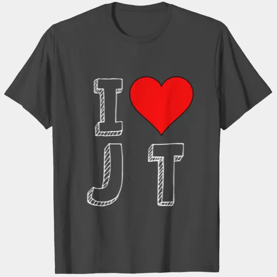 I Love JT Heart JT Funny JT Gift T Shirts