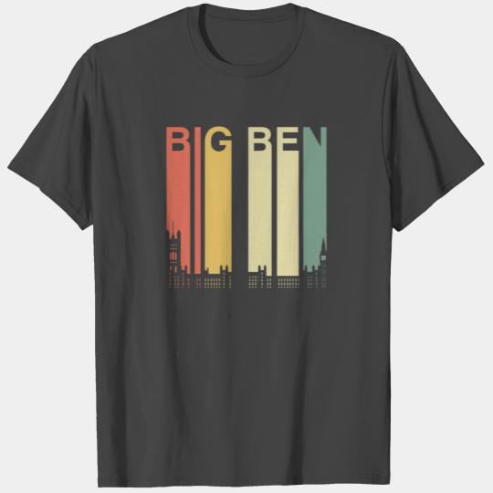 Retro Big Ben Westminster Palace London Clock T Shirts