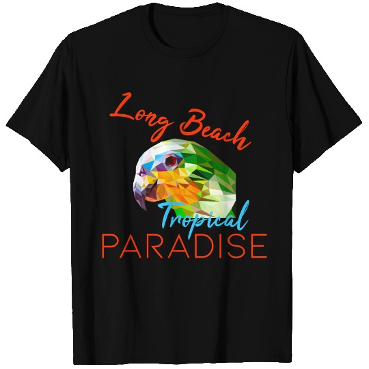 Parrot Long Beach lettering T Shirts