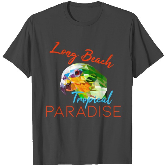 Parrot Long Beach lettering T Shirts