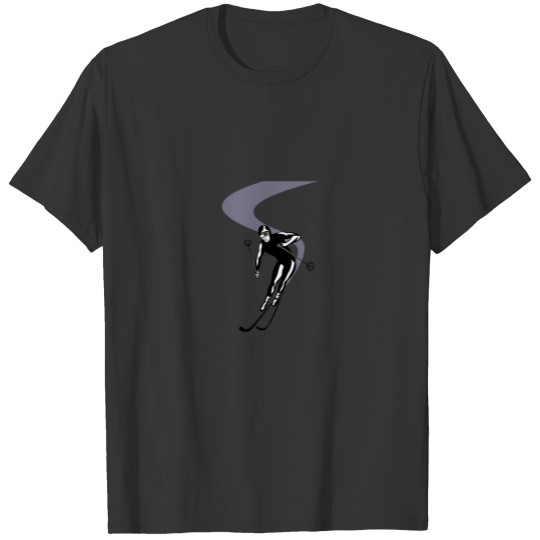 Slalom Skiing Retro T-shirt