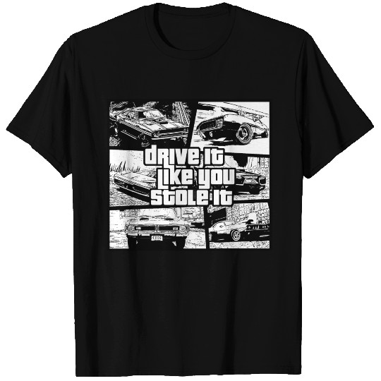 Drive Car Stole Passion Oldtimer Comic Style Gift T Shirts
