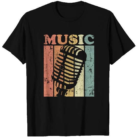 Vintage Music Microphone T Shirts