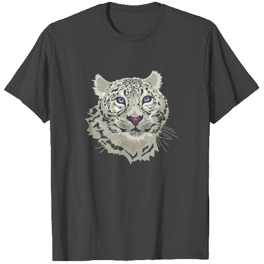 Snow Leopard Face T Shirts