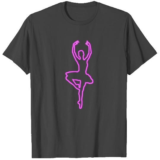 Neon Pink Ballerina T Shirts