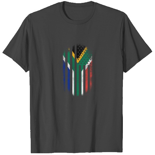 South African American Flag South Africa and USA T Shirts