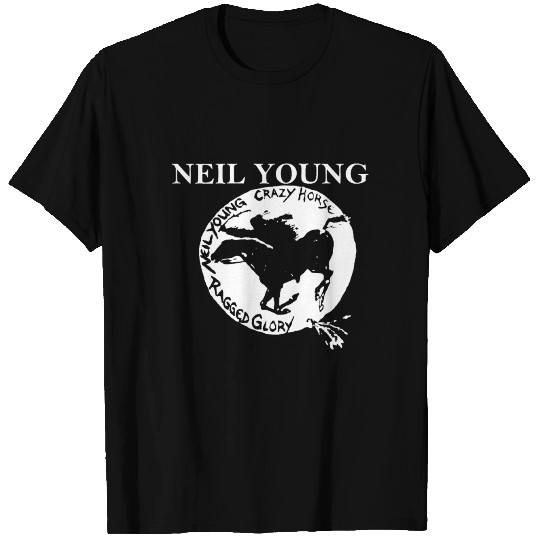 Neil Young Crazy Horse Unisex Retro Rock Horse T Shirts