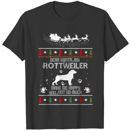 Rottweiler - My rottweiler makes me happy T-shirt