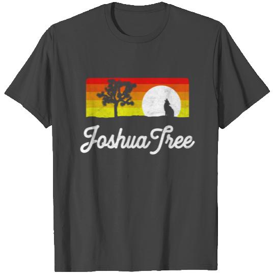 Joshua Tree National Park Coyote & Vintage Desert Sky Design T Shirts