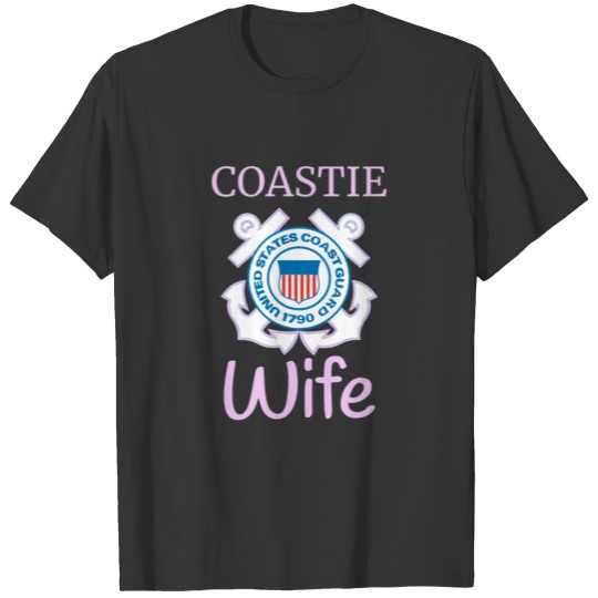 Coastie Wife T Shirts US Coast Guard T Shirts