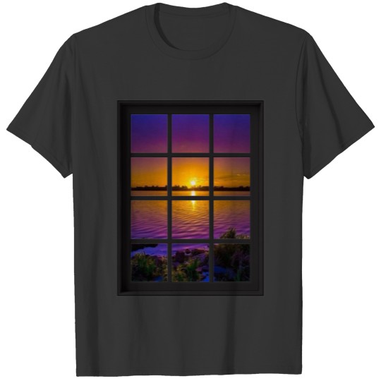 Ocean Breeze Mind At Ease Ocean Beach Window Print 6 T-shirt