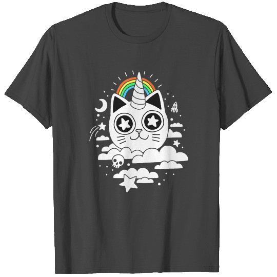 This Is Your Cat On Catnip Cloud Cat Skull T Shirts