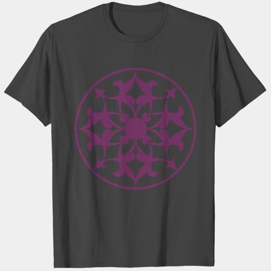 Mandala in Eggplant T Shirts