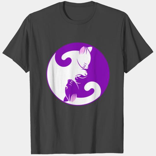 Ying Yang Cat T Shirts