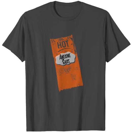 Awesome Sauce Hot Sauce Packet Design T Shirts