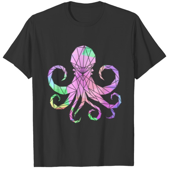 Colorful Abstract Octopus Design T Shirts