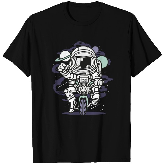 Space Bike astronaut T Shirts
