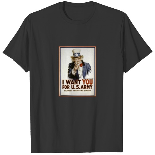 Vintage I Want You For US Army Patriotic T-Shirt T-shirt