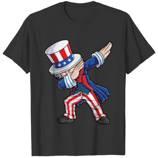 Dabbing Uncle Sam T shirt 4th of July Men Kids Boys Gifts T-shirt