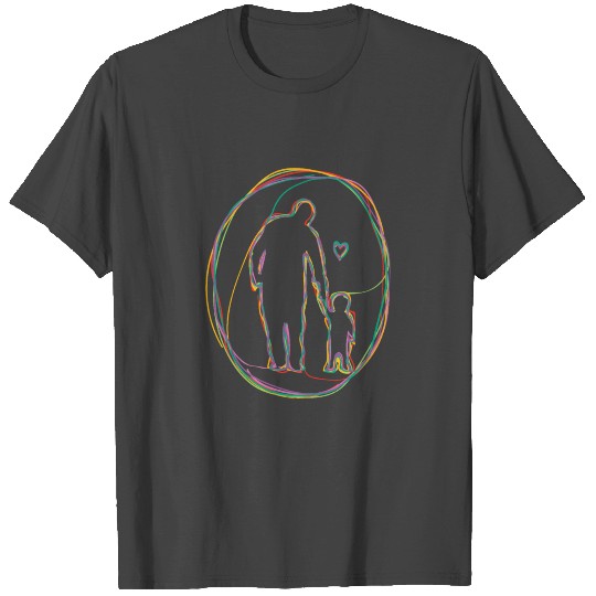 Father's Day T Shirts - Holding hands with son