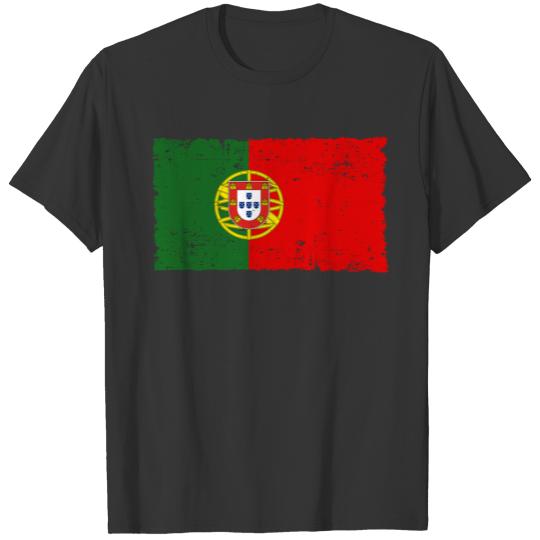 Portugal Flag Used Look Vintage Gift Idea T-shirt