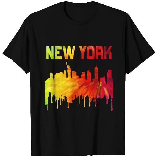 New York Abstract Design T Shirts