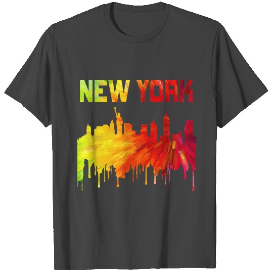 New York Abstract Design T Shirts
