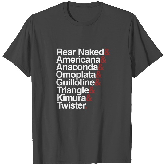 Brazilian Jiu-jitsu Chokes List T Shirts