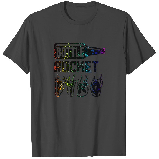 Fireworks Bottle Rocket Pyrotechnician Rainbow T Shirts