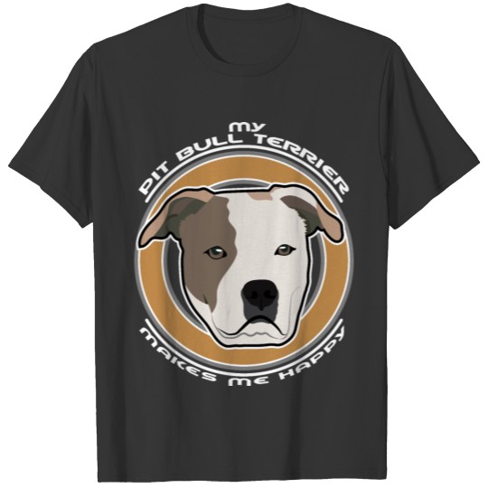 pitbull terrier dog face cute gift idea T-shirt