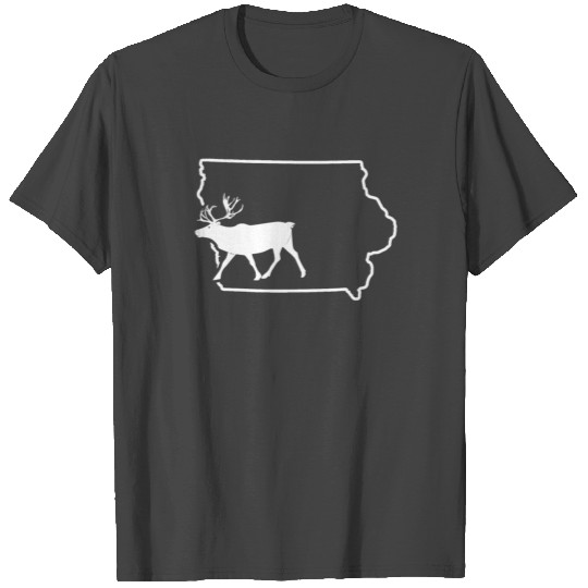 North American Big Game Iowa Caribou Hunting T Shirts