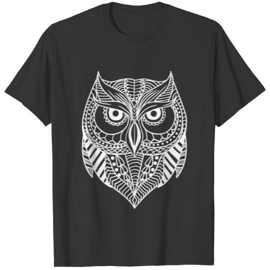 Aztec Owl Head Vector Art Nocturnal Birds Of Prey T Shirts