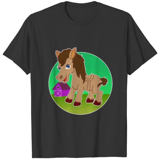 horse barn equestrian happy gift idea T Shirts