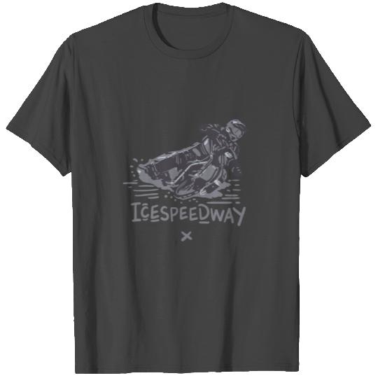 ice speedway rugged biker gift idea T Shirts