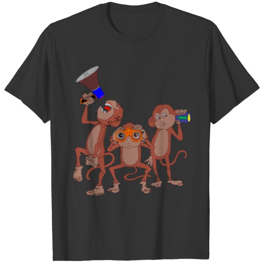 three monkey T-shirt