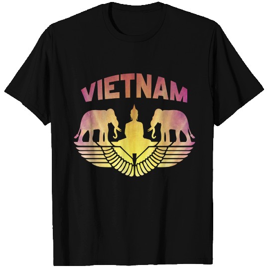 Vietnam Elephant with Buddha T Shirts