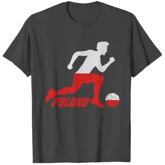 poland poland text striker race goal shooting text T Shirts