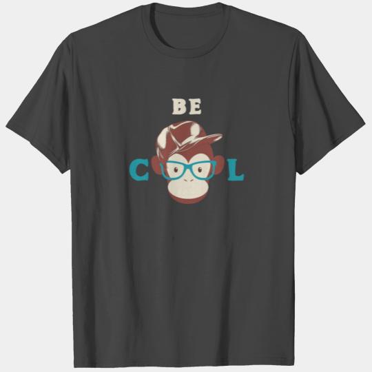 Be Cool Monkey Face & Glasses Vintage T Shirts